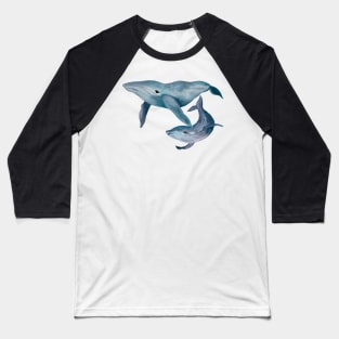 Whales and Octopuses Baseball T-Shirt